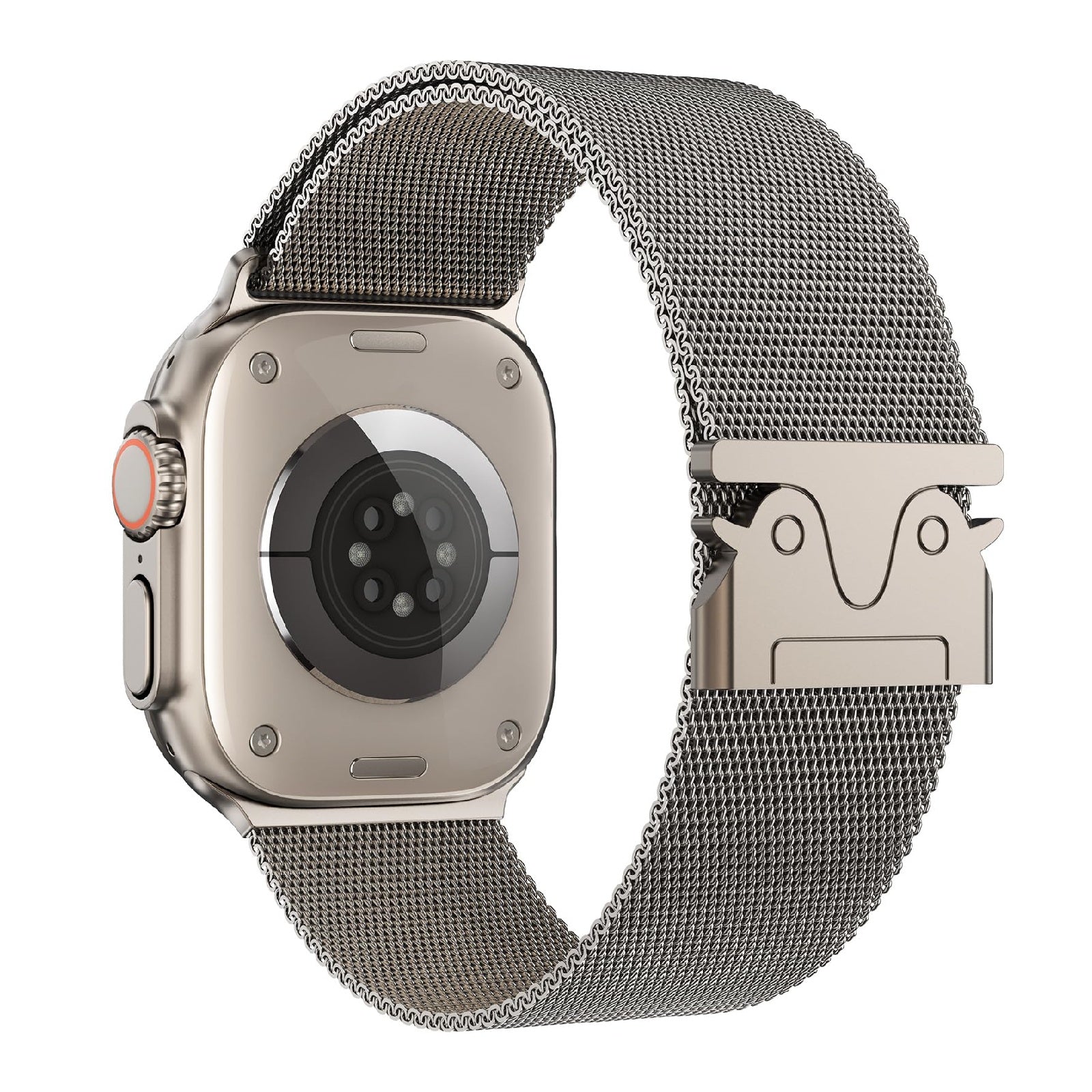 Magnetic Umbrella Buckle Milanese Stainless Steel Strap for Apple Watch