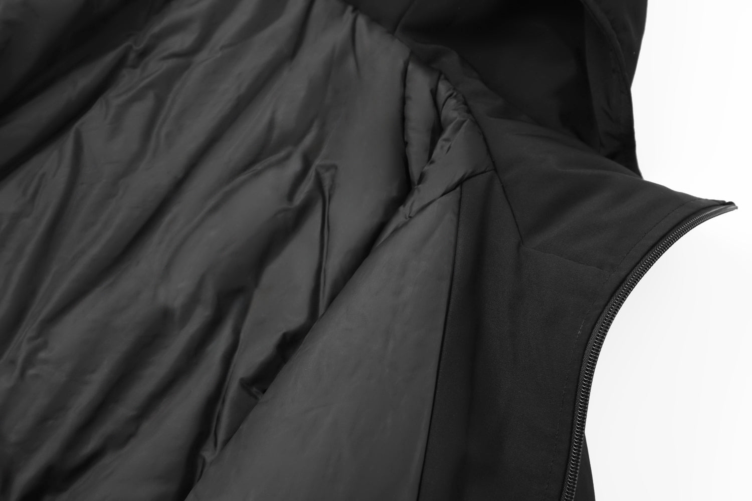 Schwarze Winter-Parkajacke aus Tokio