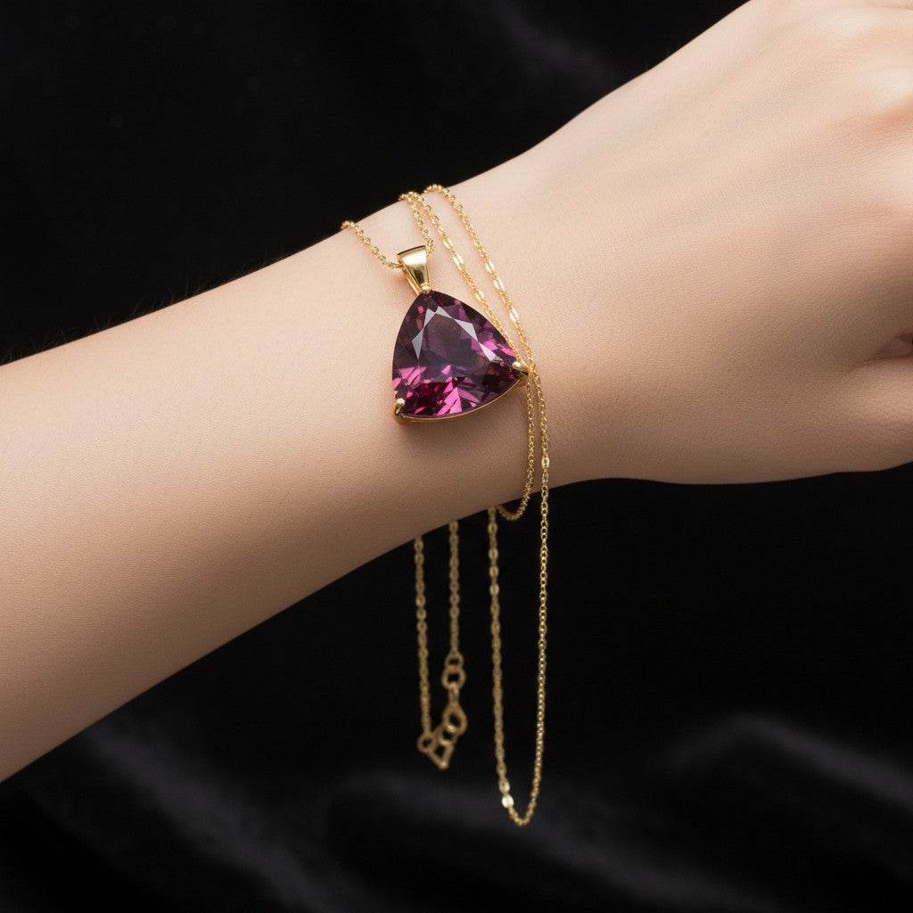 "Infinity" Trilliant Cut Large Pendant 15mm - Granted Quality 