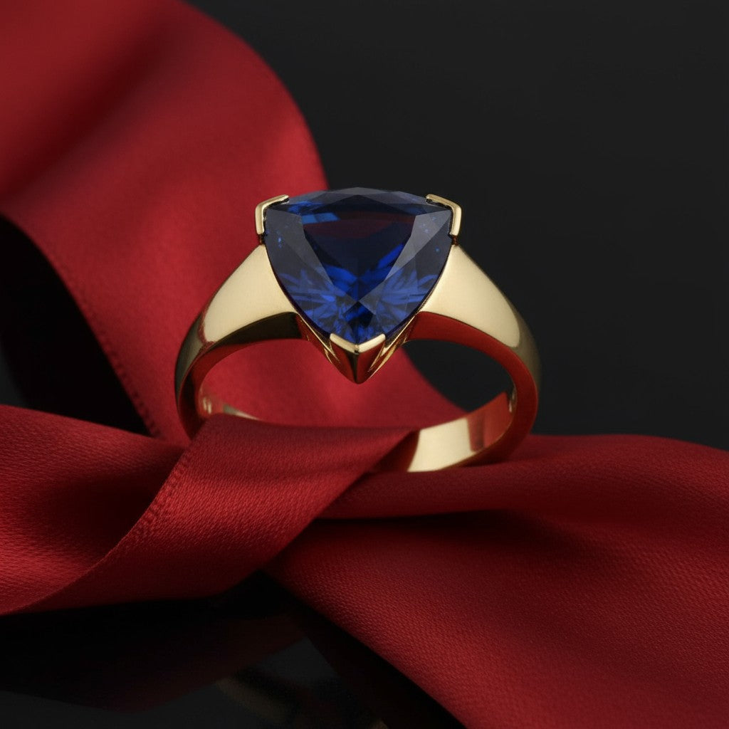 "Infinity" Trilliant Cut Ring Large 10mm - Granted Quality 