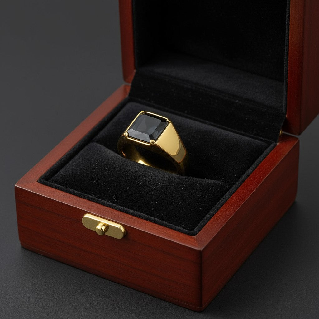 "Radiant Life" Radiant Cut Ring (For Men) 12X10MM - Granted Quality 