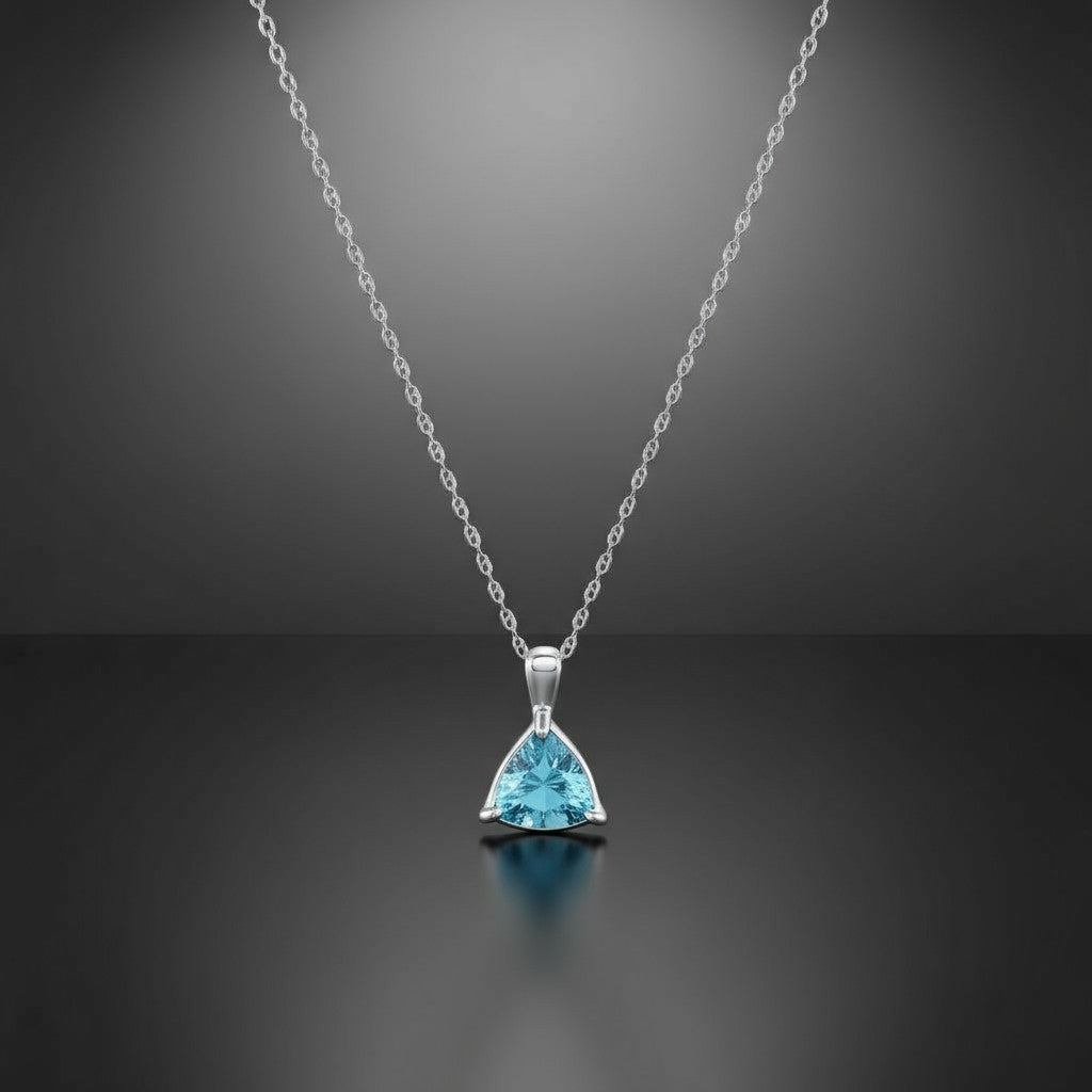 "Infinity" Trilliant Cut Small Pendant 8mm - Granted Quality 