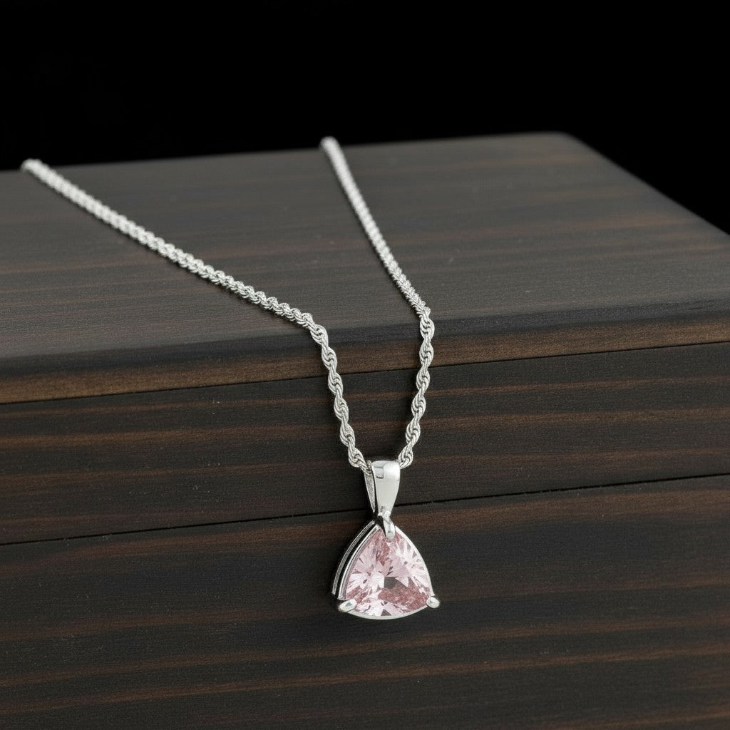 "Infinity" Trilliant Cut Small Pendant 8mm - Granted Quality 