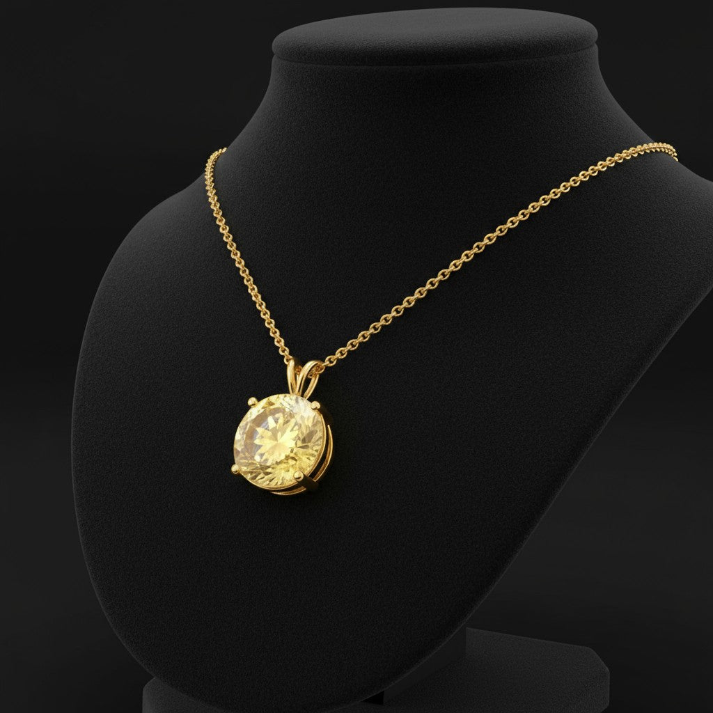 "Circle of Life" Round Portuguese Cut Pendant 15mm - Granted Quality 