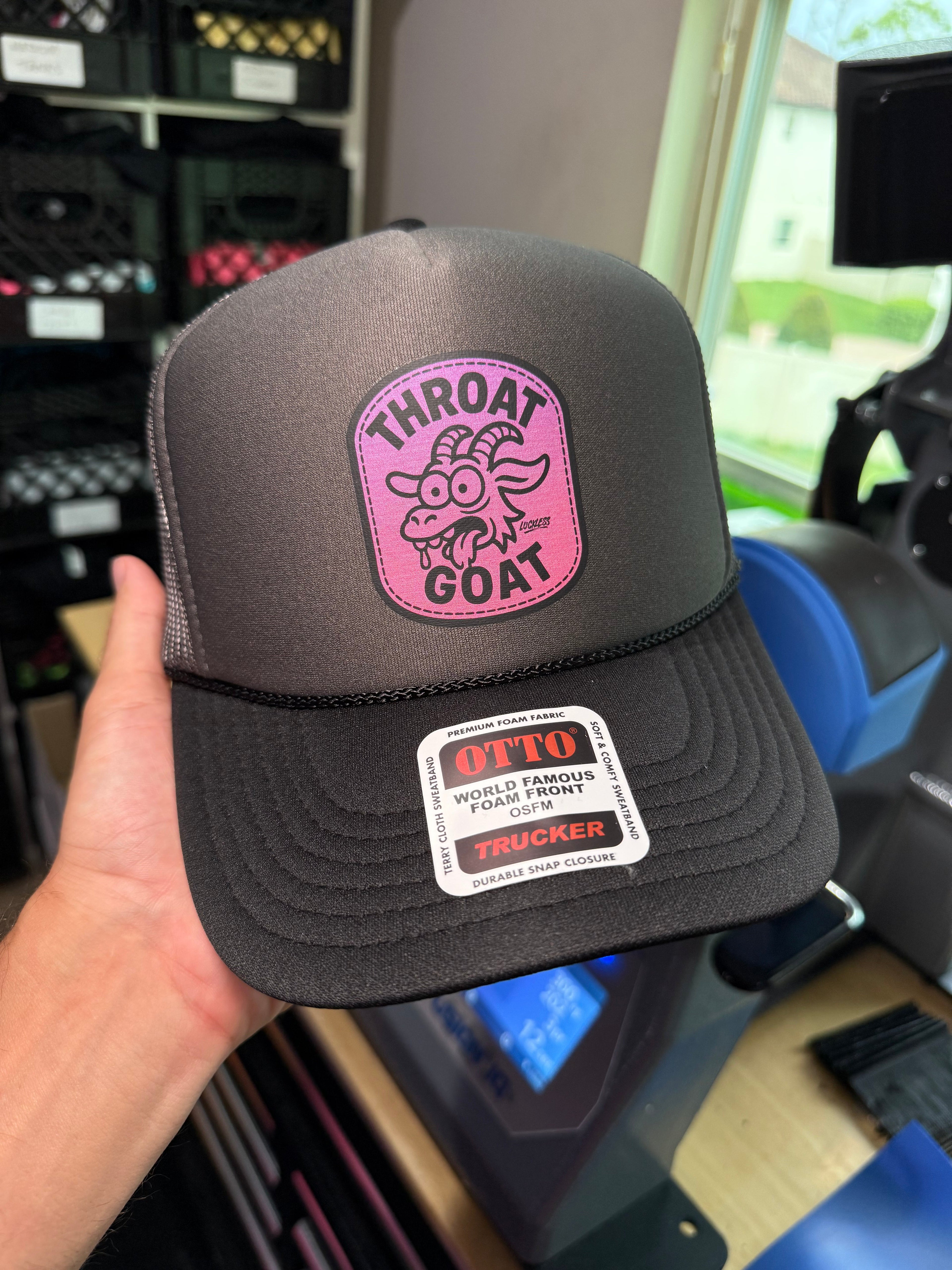 Throat Goat Trucker Hat - Granted Quality 