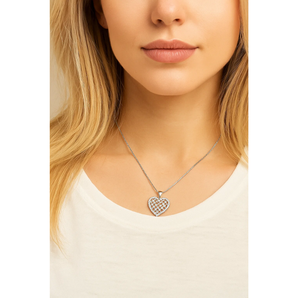 Crystal Heart Necklace - Granted Quality 