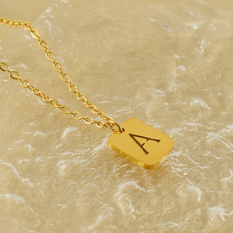 Titanium Letter Necklace