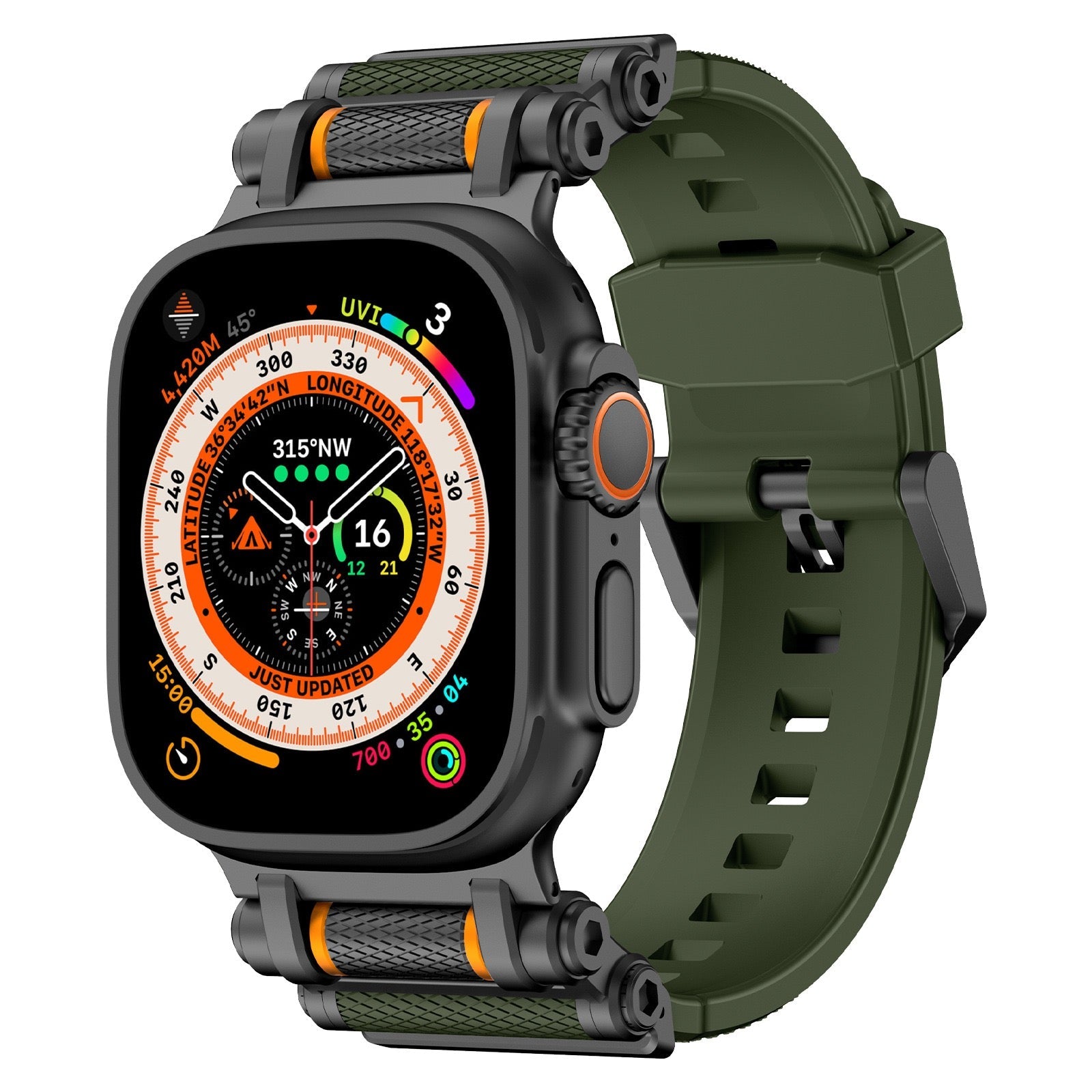 Tactical Destiny Gear Rotating Silicone Band For Apple Watch