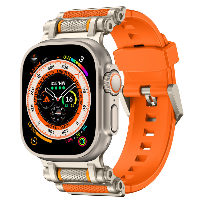 Tactical Destiny Gear Rotating Silicone Band For Apple Watch