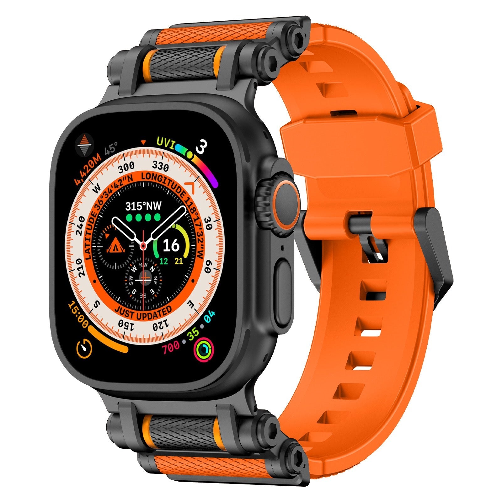 Tactical Destiny Gear Rotating Silicone Band For Apple Watch