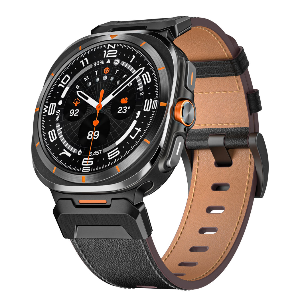 Tactical Leather Band For Galaxy Watch 20mm