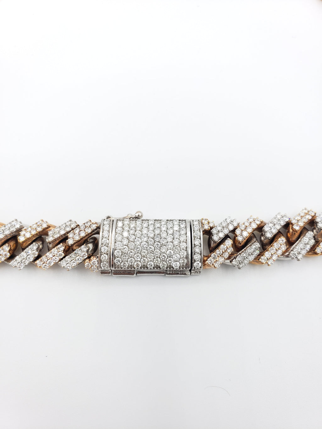 14K Gold- Diamond Miami Cuban Chain Tri-Color (264 Grams)