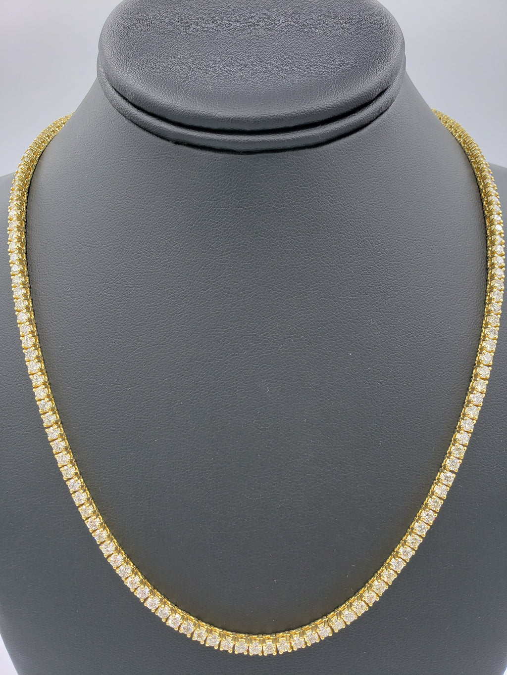 14K Gold- Diamond Tennis Chain 36.7 Grams