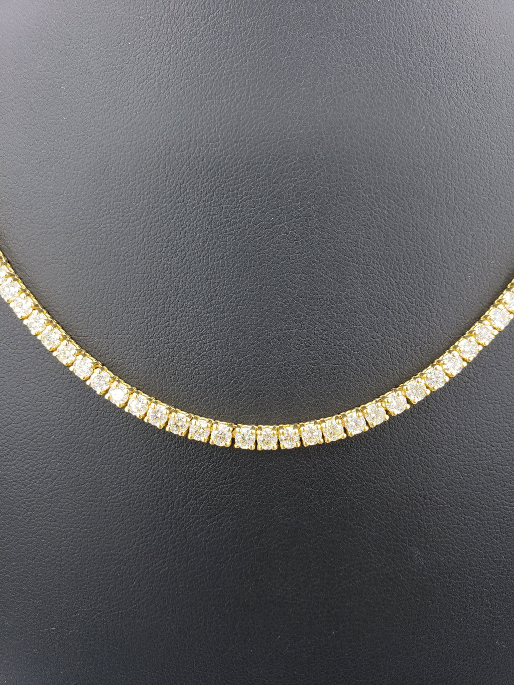 14K Gold- Diamond Tennis Chain 36.7 Grams
