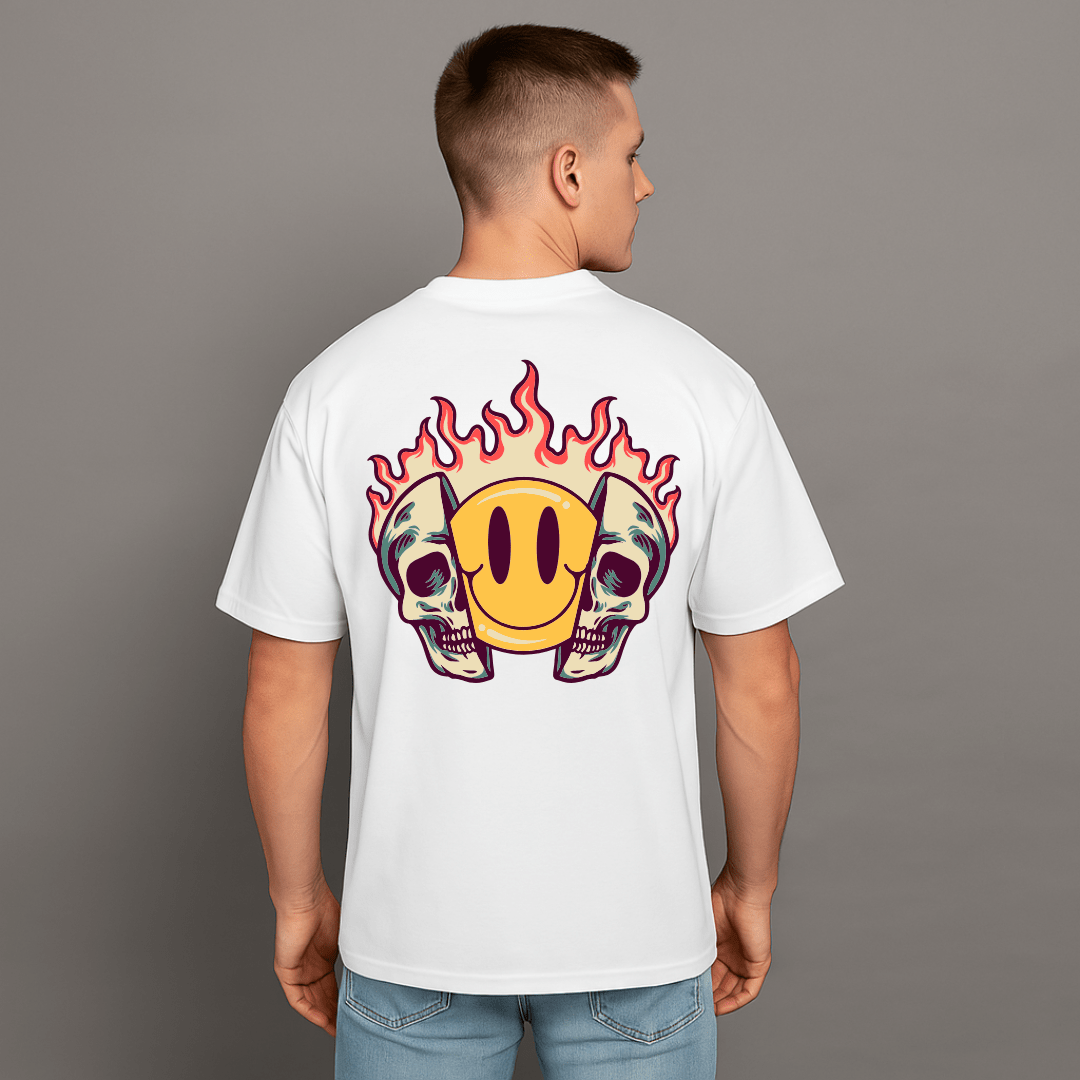 EA Men's Fire Emoji Oversized Tee - Granted Quality 