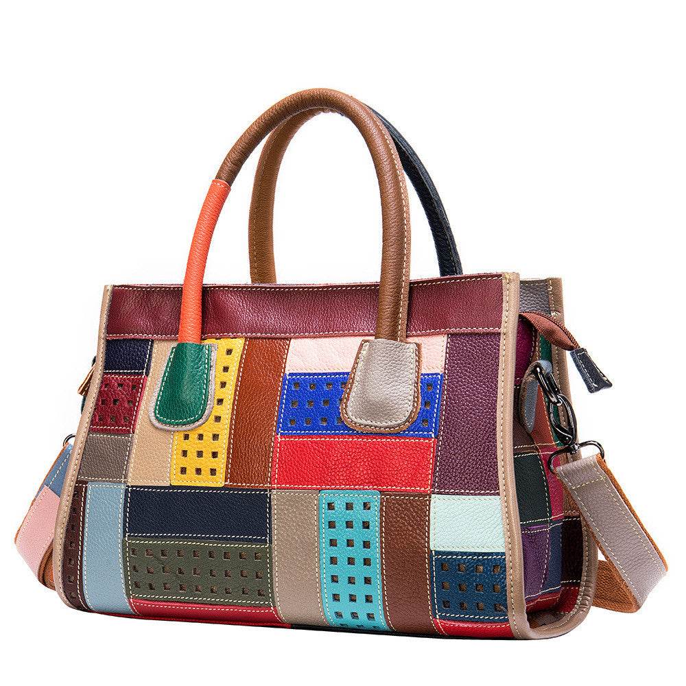 Cephalic Cowhide Patchwork Handbag