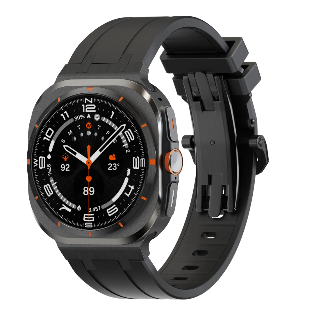 Luxury AP Butterfly Buckle Silicone Band For Galaxy Watch 20mm