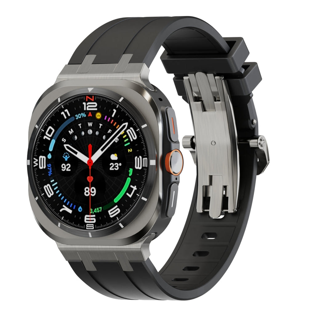 Luxury AP Butterfly Buckle Silicone Band For Galaxy Watch 20mm