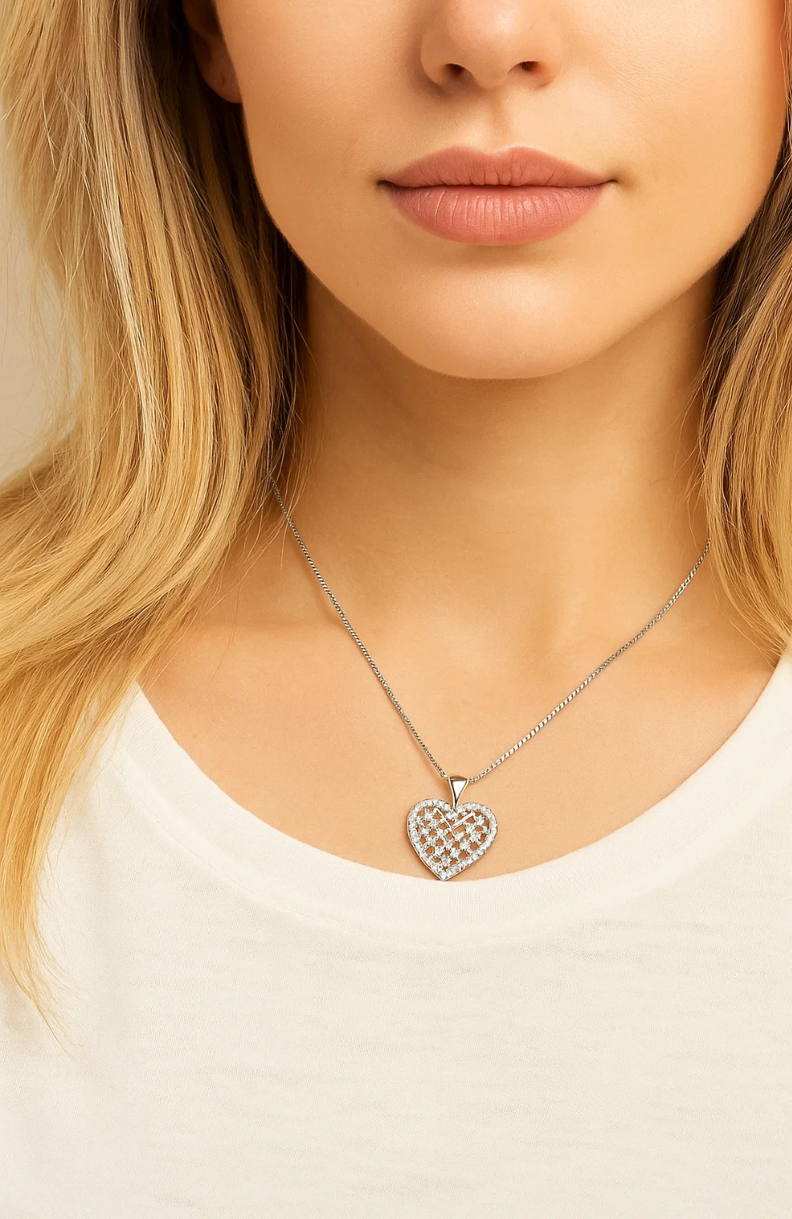 Crystal Heart Necklace - Granted Quality 