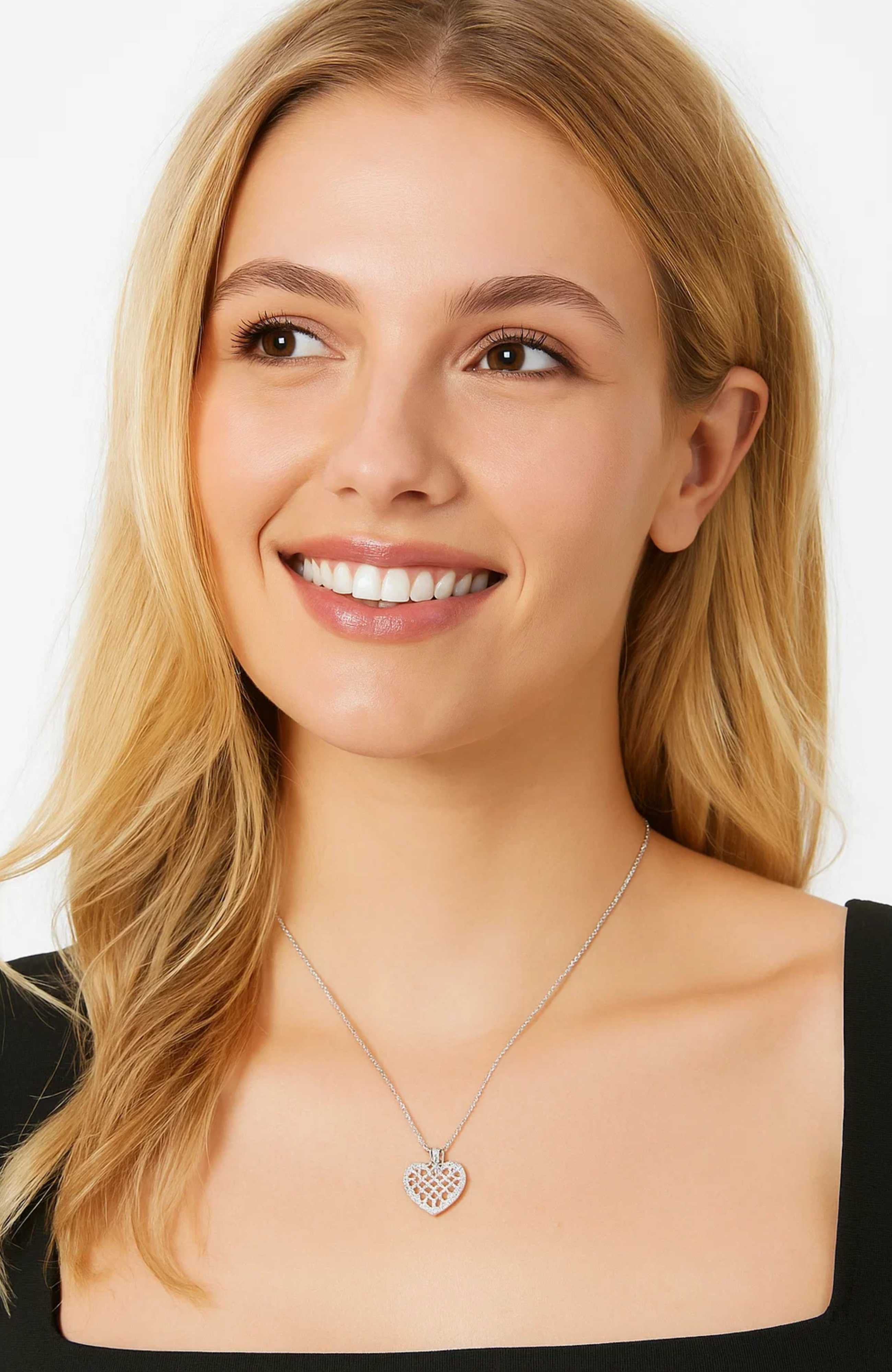 Crystal Heart Necklace - Granted Quality 