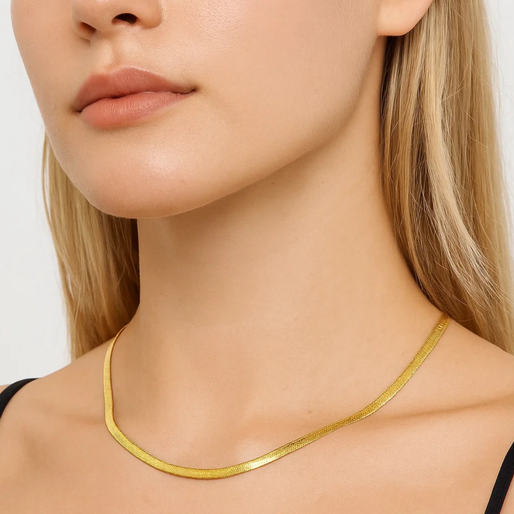 The Eliana Gold Snake Chain Necklace - Granted Quality 