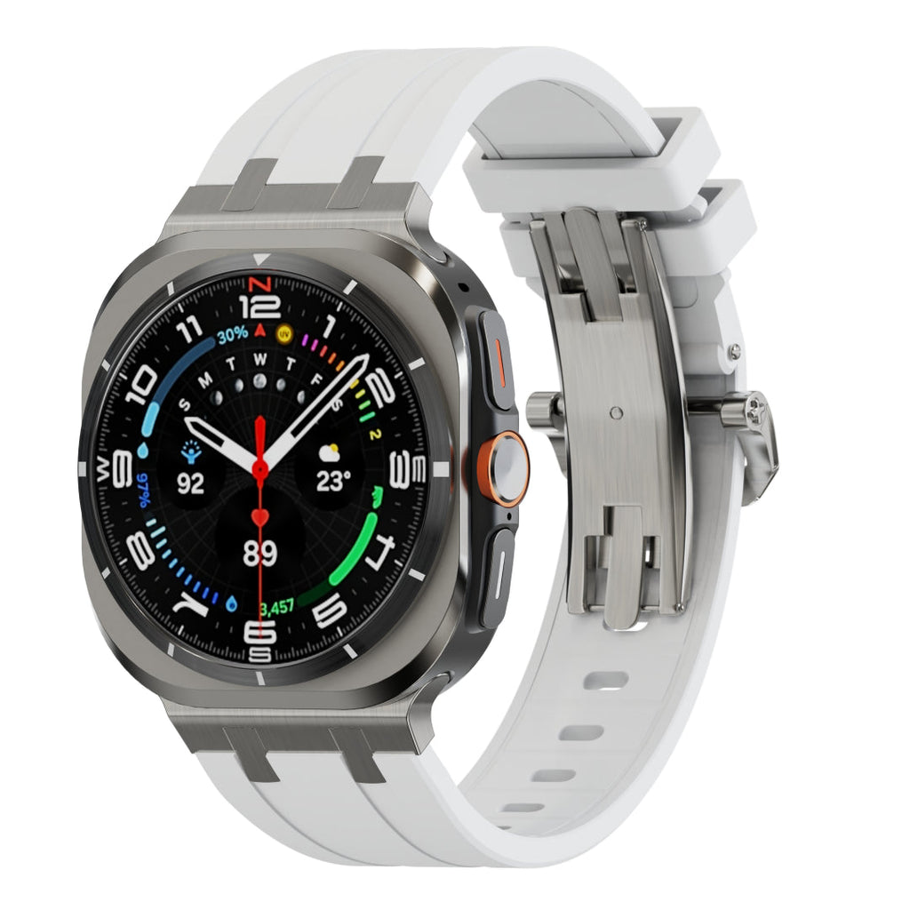 Luxury AP Butterfly Buckle Silicone Band For Galaxy Watch 20mm