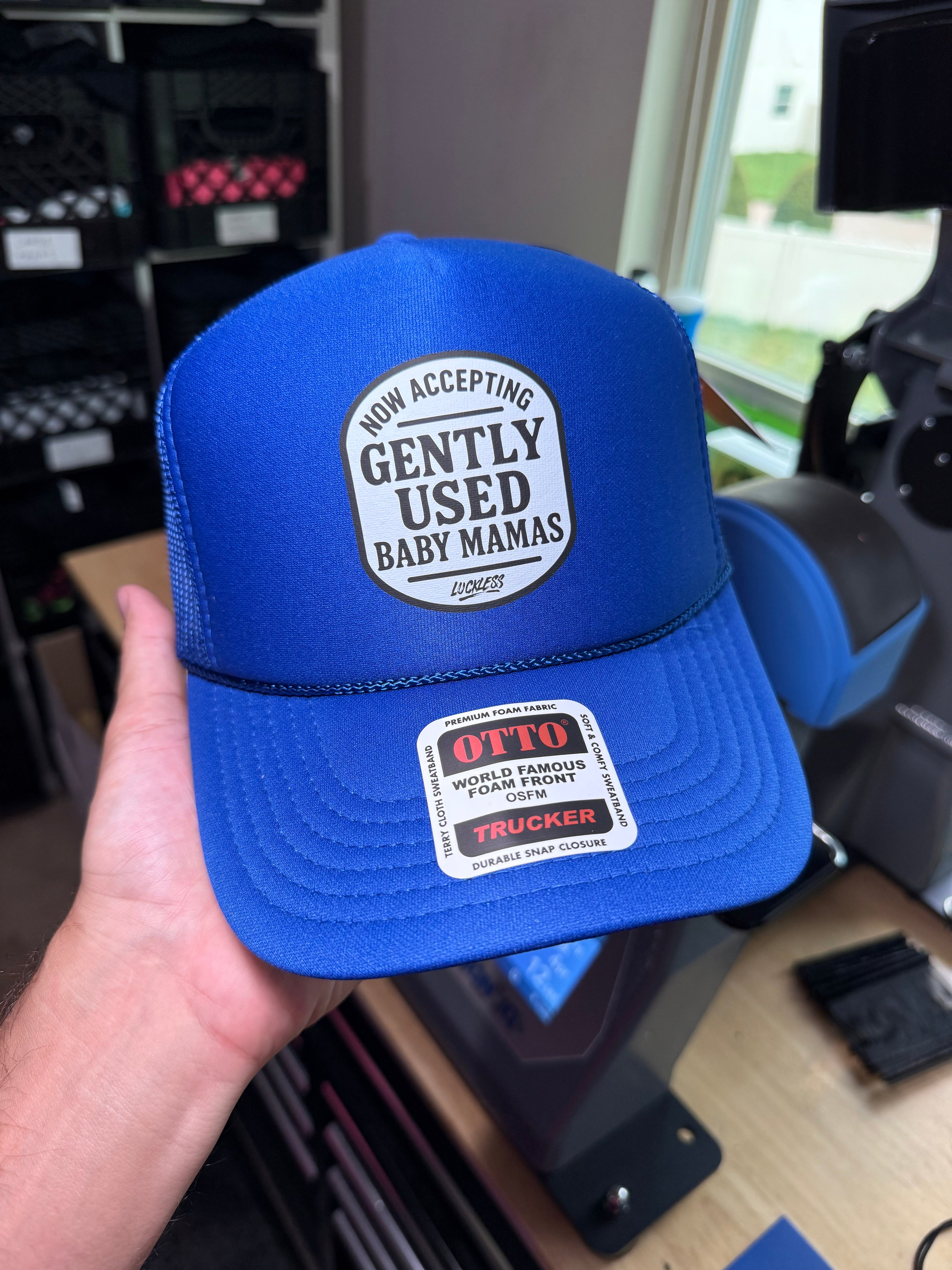 Now Accepting Gently Used Baby Mamas Trucker Hat - Granted Quality 