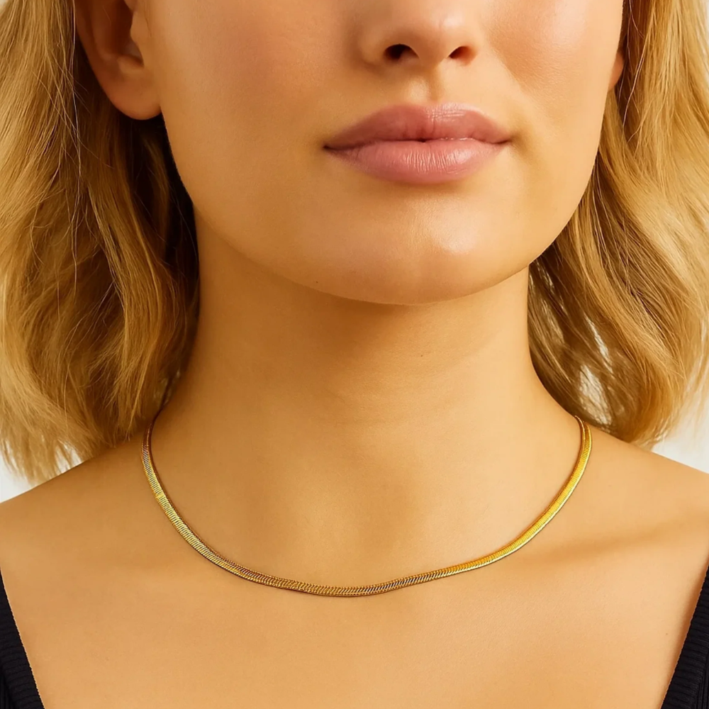 The Eliana Gold Snake Chain Necklace - Granted Quality 