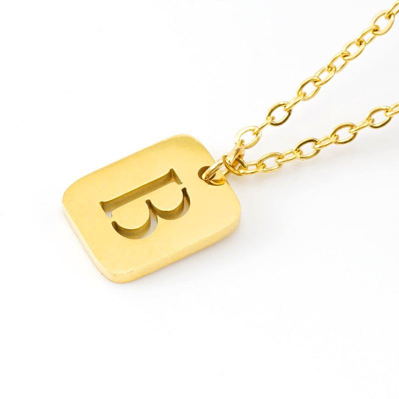 Titanium Letter Necklace
