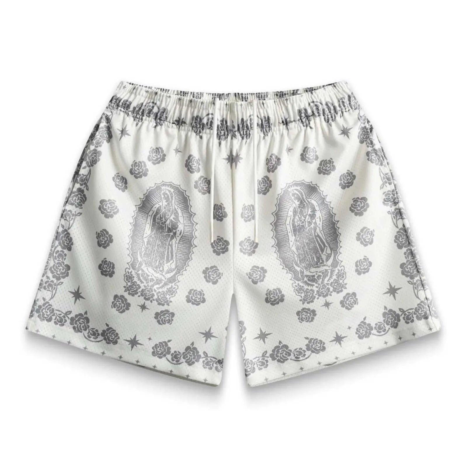 Sacred Saints Paisley Mesh Shorts
