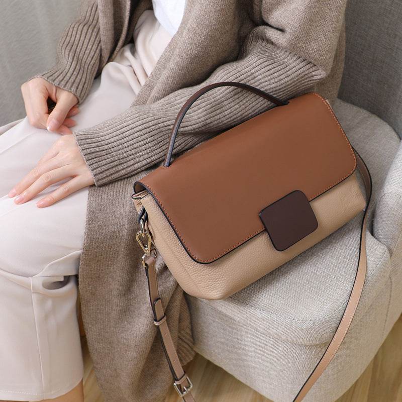 Leather Messenger All-match Handbag