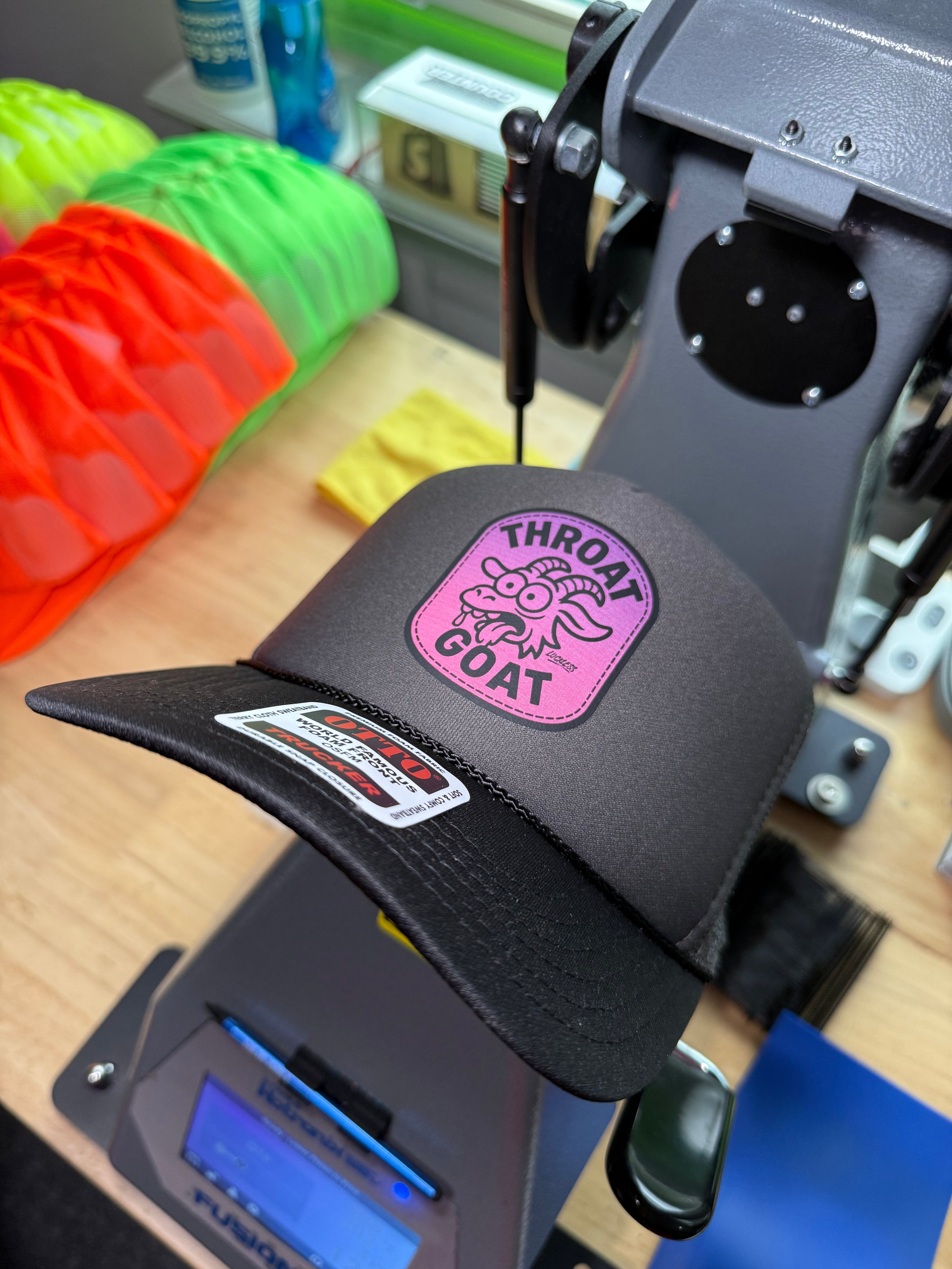 Throat Goat Trucker Hat - Granted Quality 