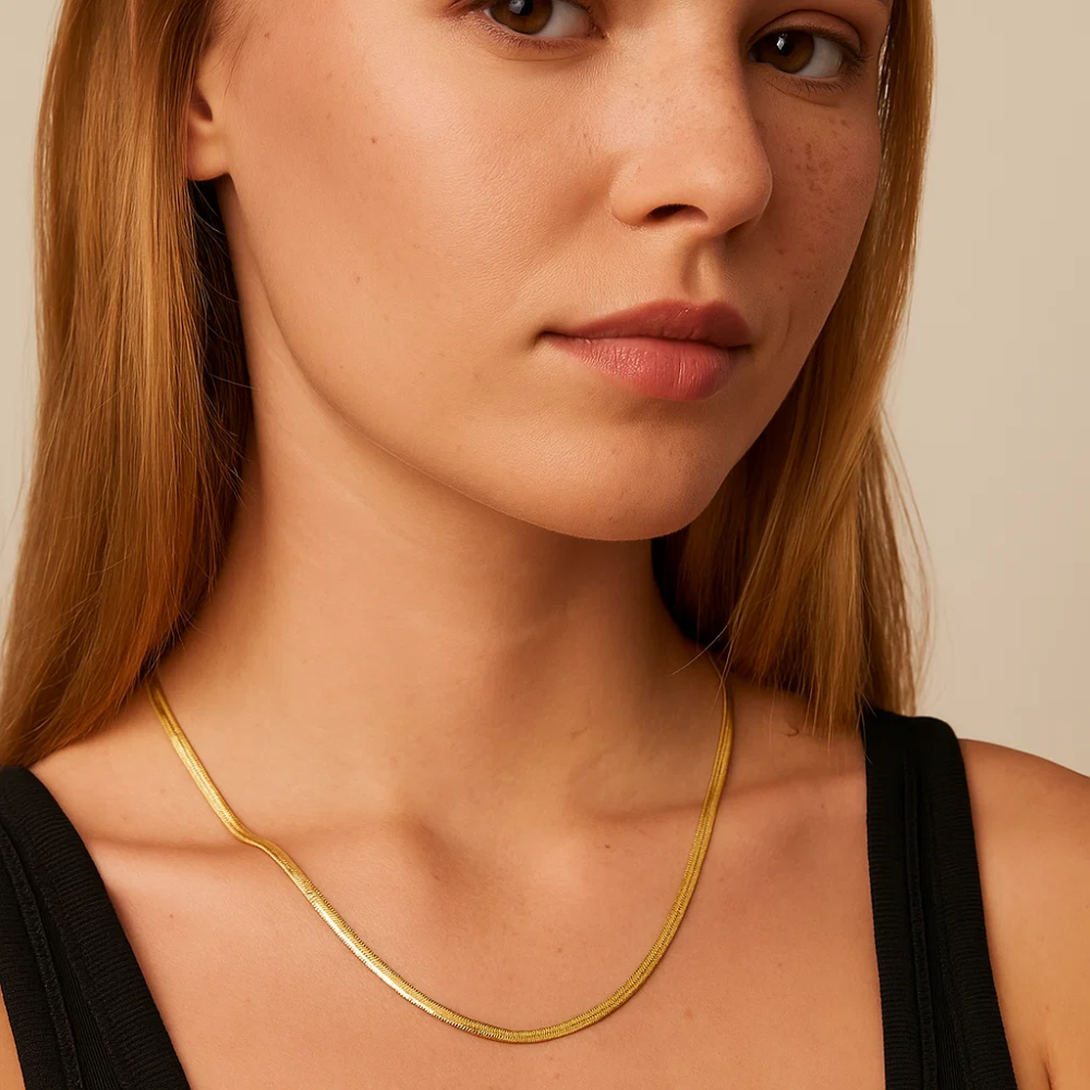 The Eliana Gold Snake Chain Necklace - Granted Quality 