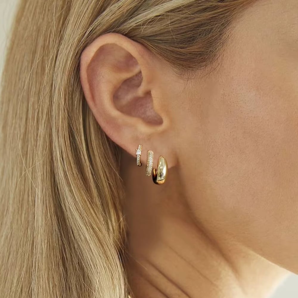 Dainty Huggie Hoop Earrings -3 Pairs - Granted Quality 