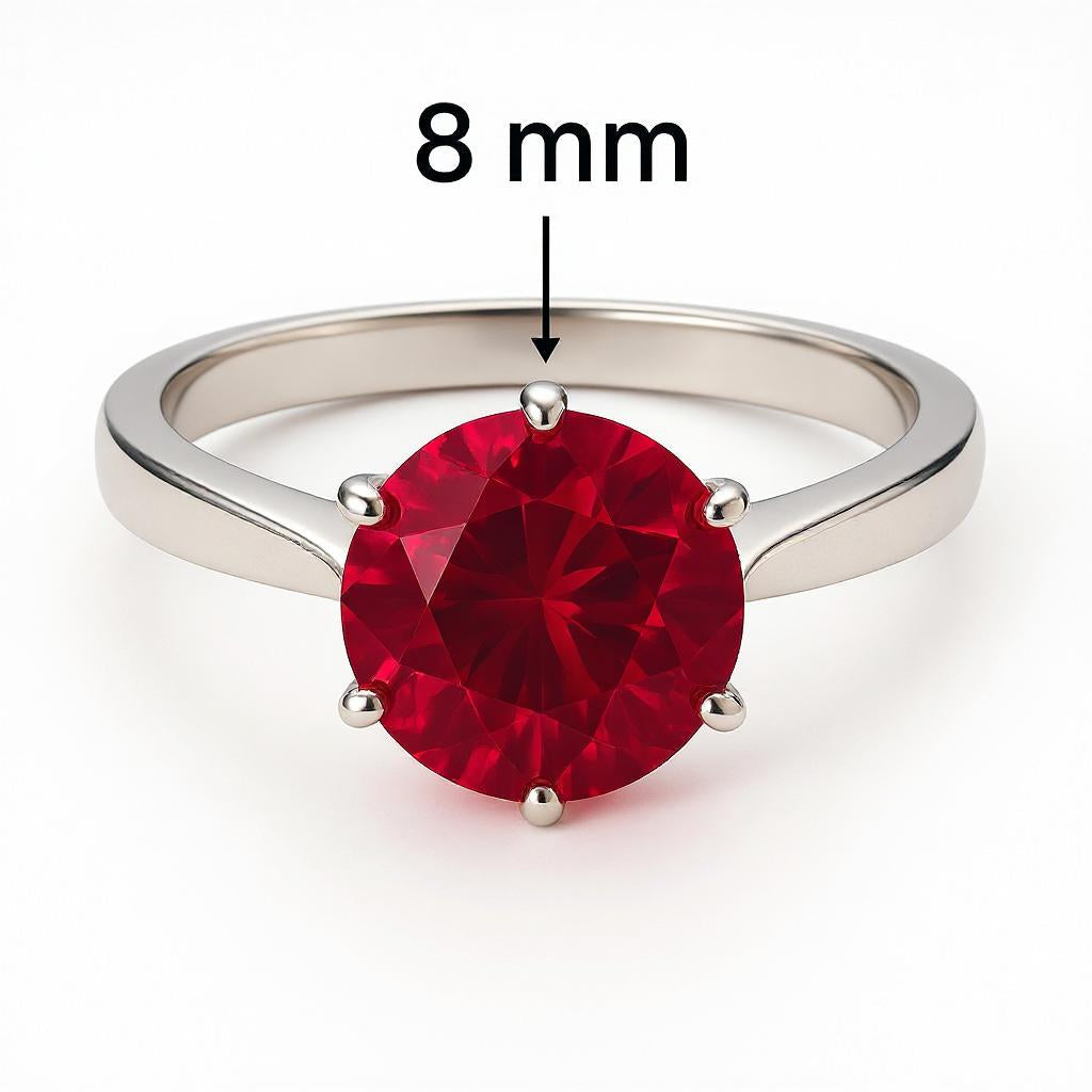 "Circle of Life" Round Portuguese Cut Ring 8MM Stone - Granted Quality 