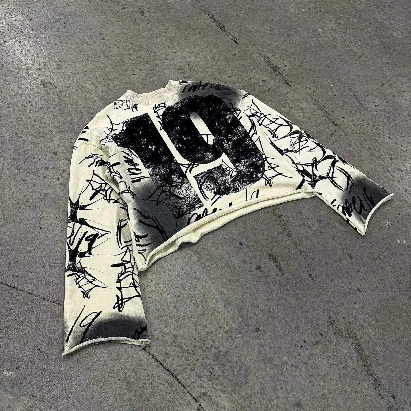 Graffiti Jersey Long Sleeve Shirt