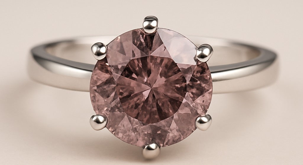 "Circle of Life" Round Portuguese Cut Ring 8MM Stone - Granted Quality 