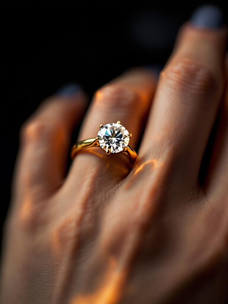 "Circle of Life" Round Portuguese Cut Ring 8MM Stone - Granted Quality 