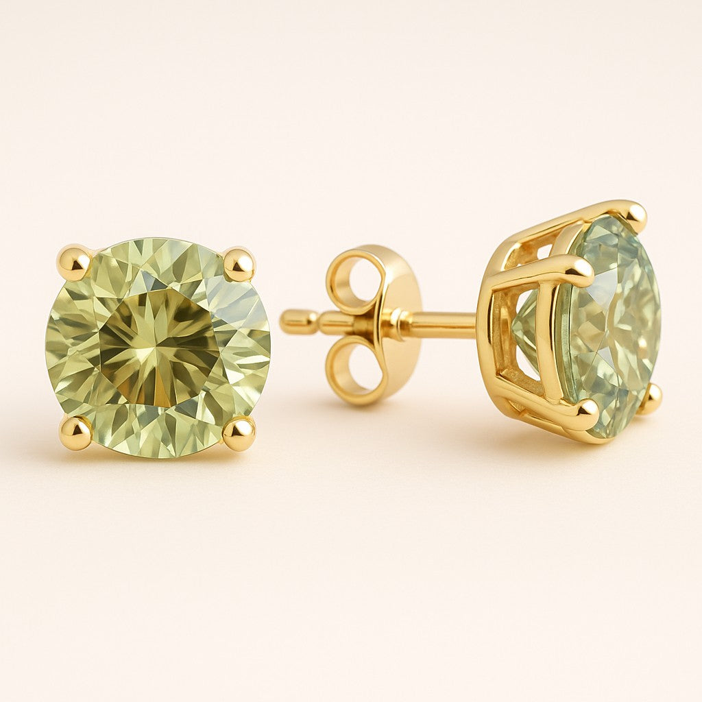 "Soothing Whispers" Portuguese Cut Pierced Earrings 5mm - Granted Quality 