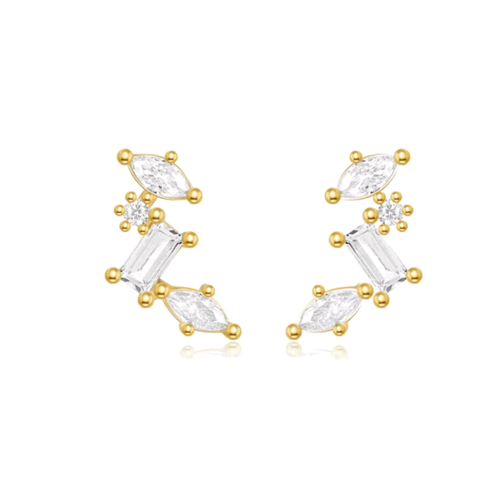 Celestial Cluster Earrings with AAAAA Cubic Zirconia - Granted Quality 