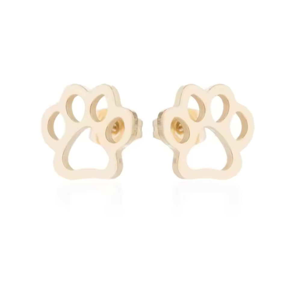 CharmedPaw Paw Print Stud Earrings - Granted Quality 