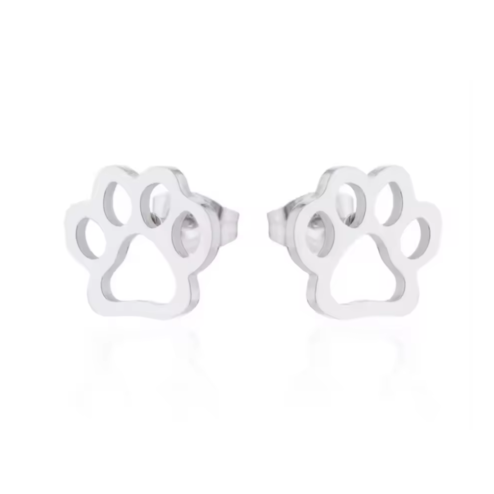 CharmedPaw Paw Print Stud Earrings - Granted Quality 