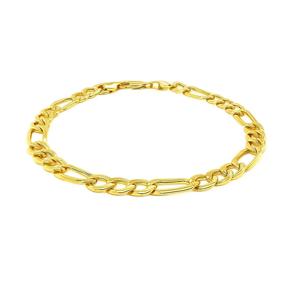 Figaro-Armband aus 14-karätigem Gelbgold (6,60 mm)