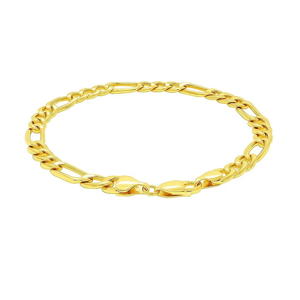 Figaro-Armband aus 14-karätigem Gelbgold (6,60 mm)
