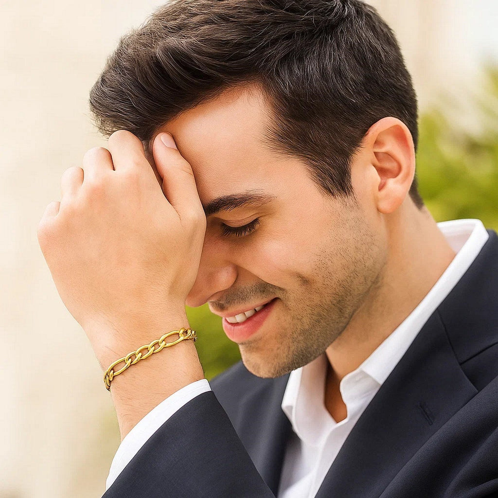 Figaro-Armband aus 14-karätigem Gelbgold (6,60 mm)