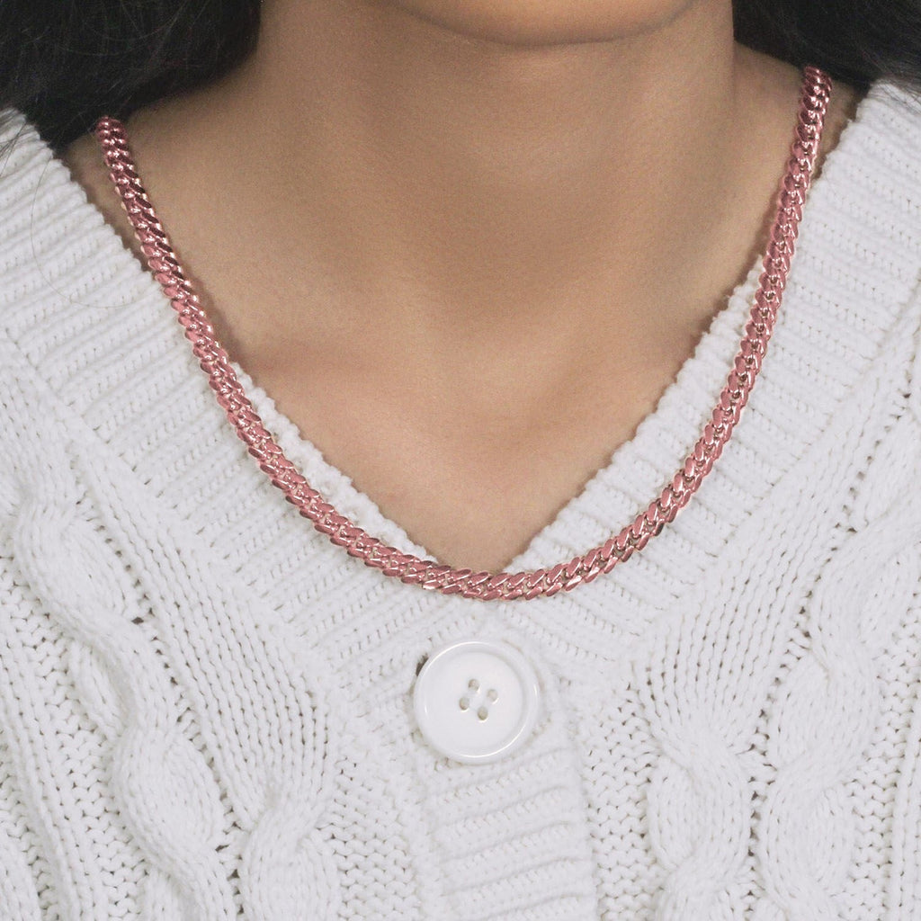 14k Rose Gold Classic Miami Cuban Solid Chain (6.10 mm)