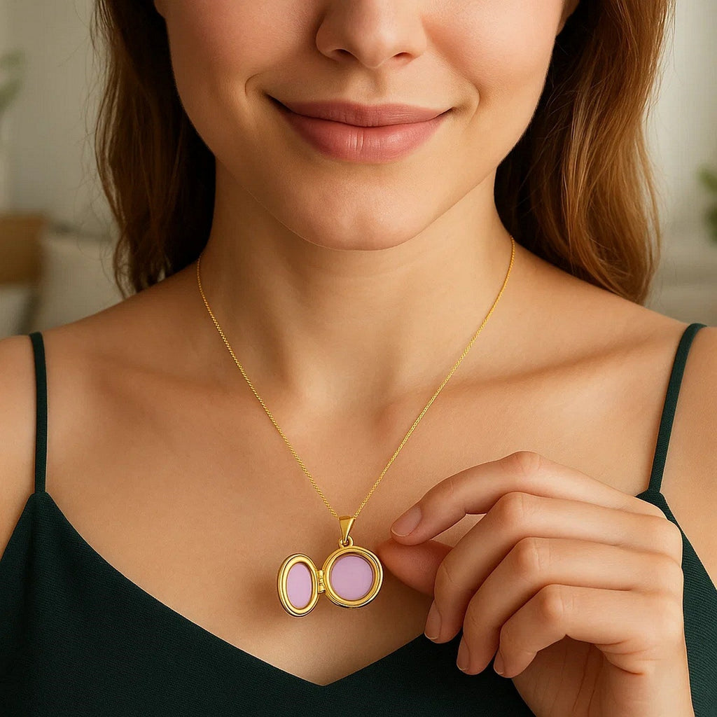 14k Yellow Gold Tree of Life Locket Necklace