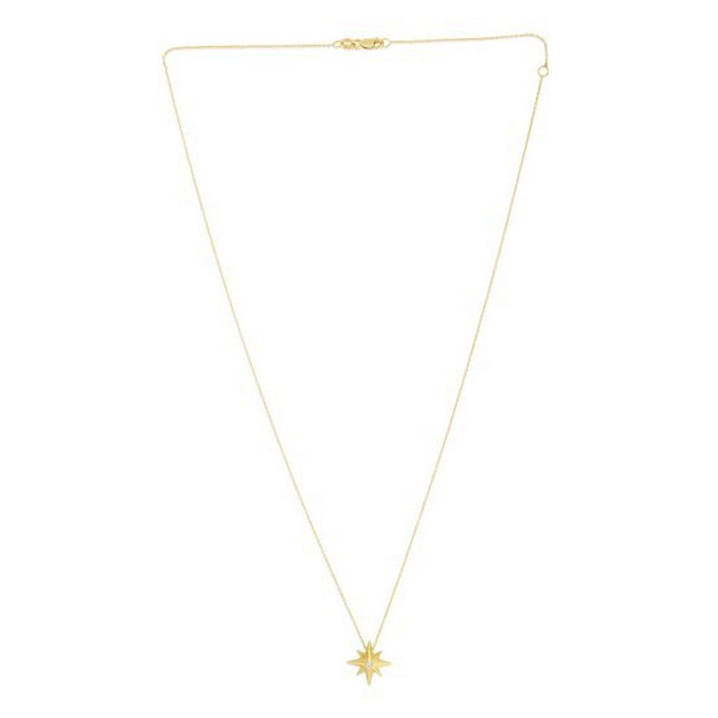 14k Yellow Gold High Polish North Star Necklace
