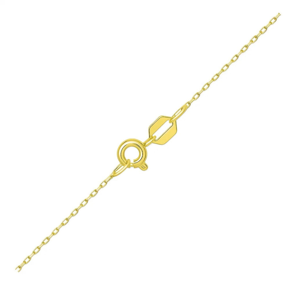 14K Yellow Gold Four Leaf Clover Necklace