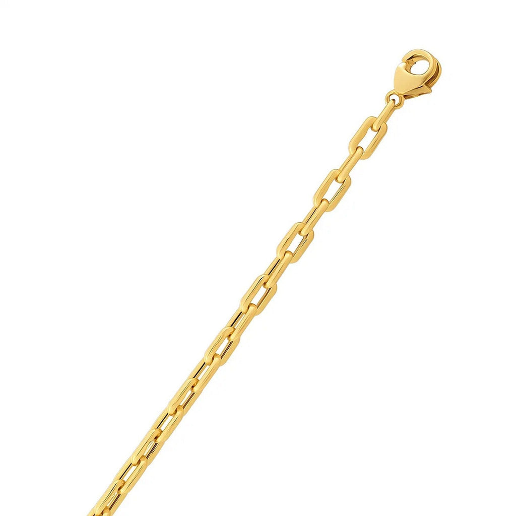 14k Yellow Gold Paperclip Chain Necklace